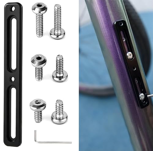 Image of Bike Bottle Cage Adapter, Bicycle Bottle B-RAD Mounting Base Aluminum Alloy Adjustable Alt Position Cage Mounts Water Bottle Cage Mount Brackets for Road Mountain Bike With 6pcs Screws and 1 Screwdri