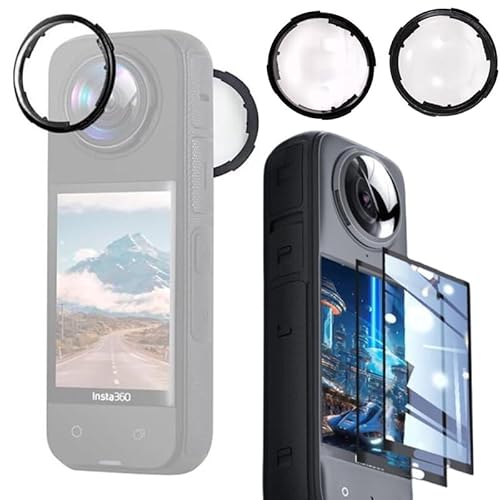 Coyktonty Lens Guard+2PCS LCD protection film for Insta360 X4,Lens protection film Scratch prevention High transmittance
