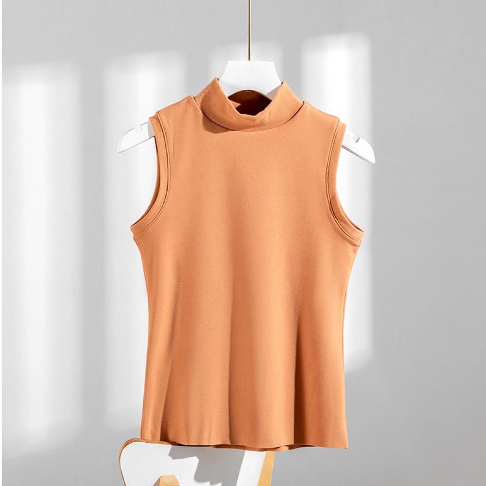 Canotta Termica da Donna Senza Maniche con Collo Finto, 2 Pezzi, Canottiera Calda Canottiera Termica per Donna, Canotta Termica Invernale da Donna in Micropile