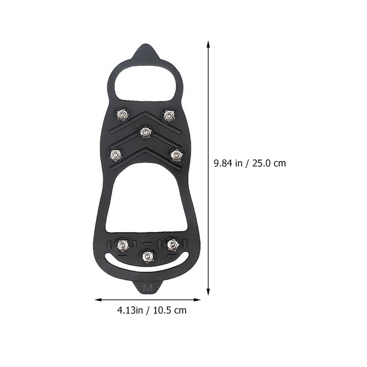 Holibanna 1Pair Non Skid Snow Ice Claws Shoe Covers for Men Women Lightweight Practical Drop Traction Footwear for Safe Winter Hiking Outdoor Activities Black