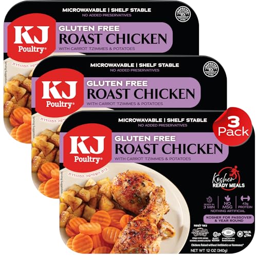 KJ Poultry Kosher for Passover Gluten Free Meals, Roast Chicken