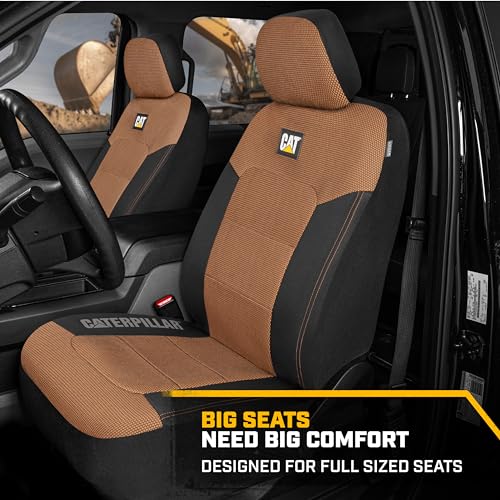 Cat® MeshFlex Automotive Seat Covers for Cars Trucks and SUVs (Set of 2) – Beige Car Seat Covers for Front Seats, Truck Seat Protectors with Comfortable Mesh Back, Auto Interior Covers - Image 4