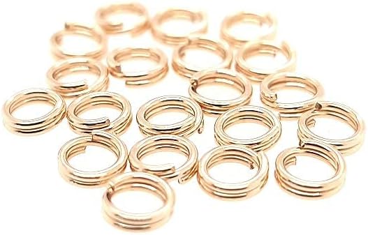 20pc 14/20 Yellow Gold Filled Round Split Ring 3.5MM OD, 2.5MM ID Jump Ring Connector for Charms and Jewelry Finding by CRAFT WIRE