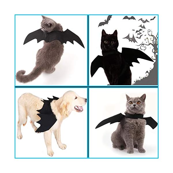 Cat bat wings, airlxf pet cat bat wings for halloween party decoration black cat bat wings for cat dress up accessories cosplay for cat small dogs puppy - image 7