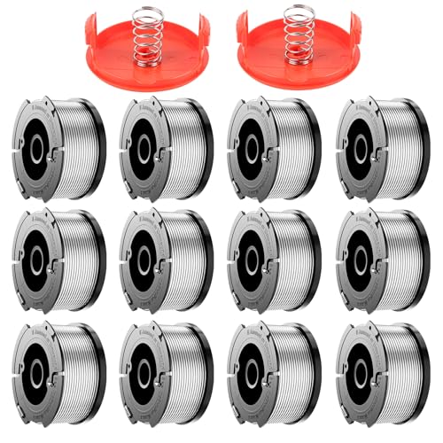 Forever Speed 12 Bobine de Fil de Rechange,1.65 mm,9.14 m,Bobine Fil Coupe Bordure,Compatible avec débroussailleuses Black & Decker,modèle AF-100-3ZP & A6481(12...