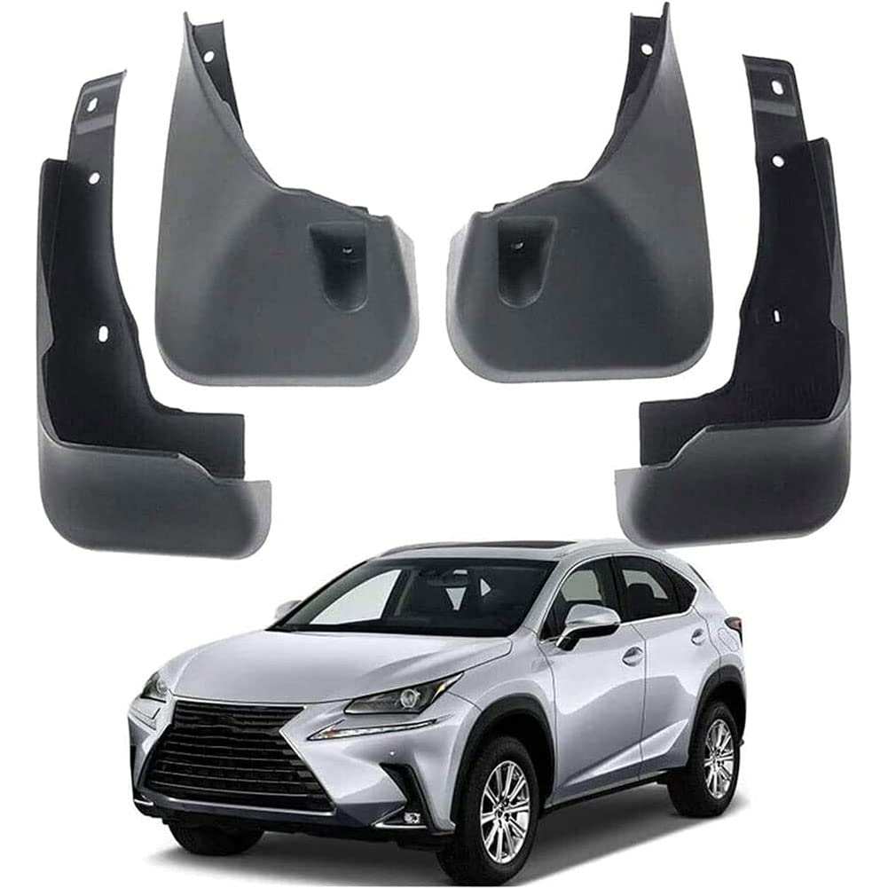 MEIFA 4Pcs Car Mud Flaps for Lexus NX 200T 300H NX200T NX300H 2018-2020, Auto Front Rear Mudguards Splash Guards Full Protection Mudflap Kit Wheel Exterior Styling Accessories