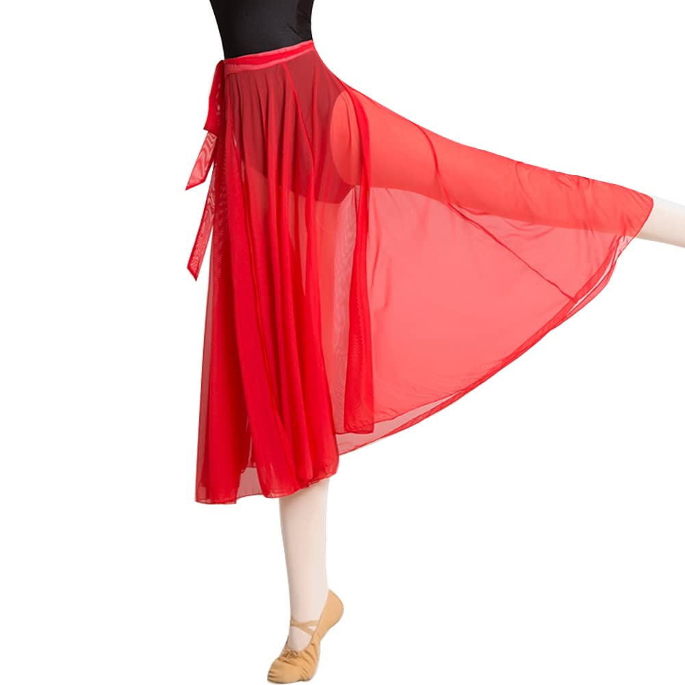 Jupe de danse transparente taille S légère et fluide rouge