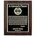Customizable Lawyer's Prayer Plaque - Thank or Congratulate an Attorney or Celebrate a Law Student's Accomplishments - Include Their Name or Special Message (Cherry Wood w/Black and Gold Metal)