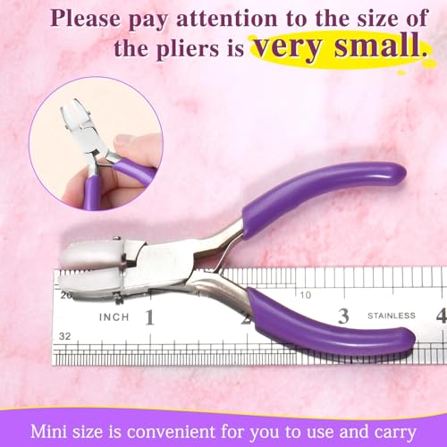 Image of SPEEDWOX 3-Inch Nylon Jaw Pliers for Jewelry Making, Flat Jaw, Purple