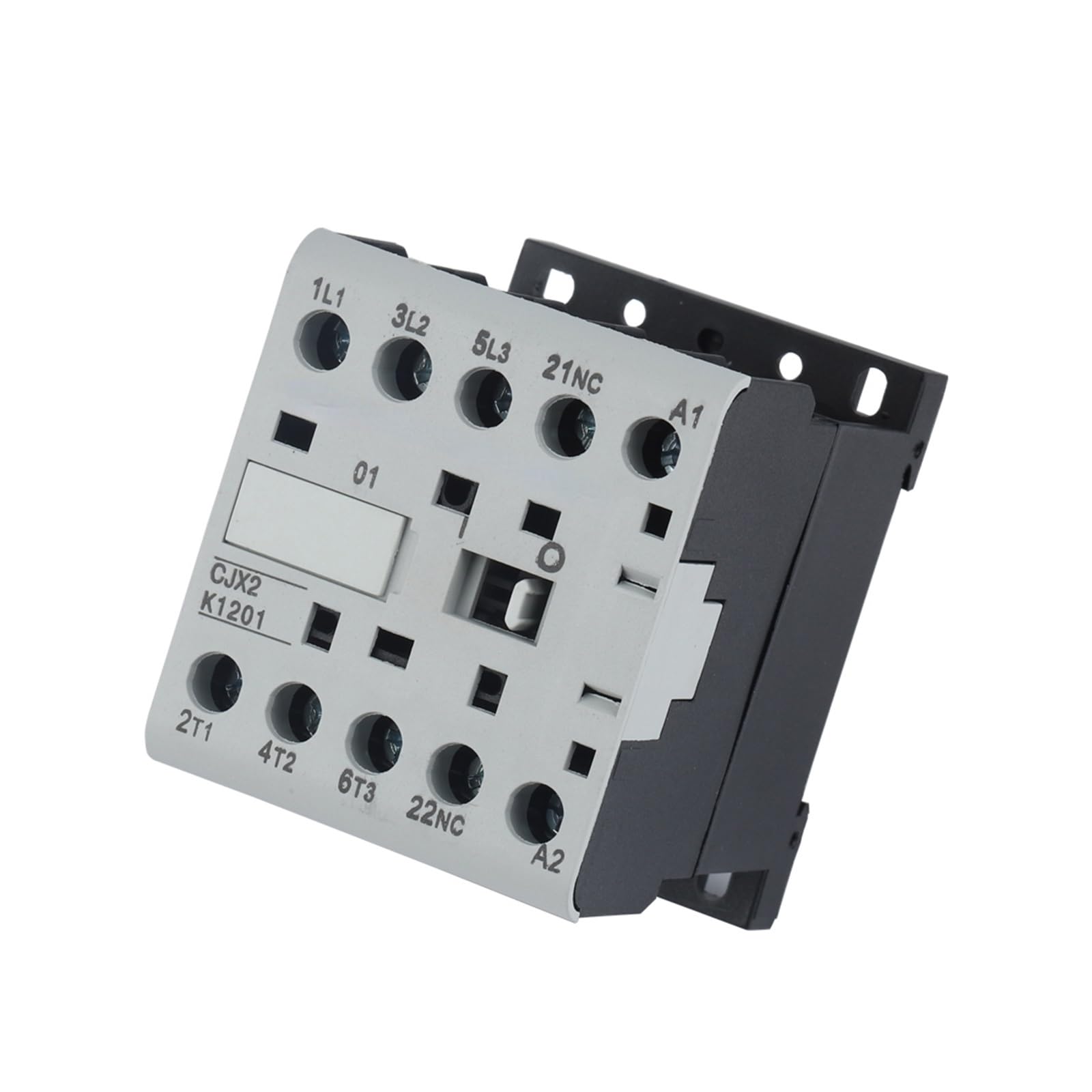 HUUOQIWY CJX2-K 220V 50/60Hz 6A 9A 12A Micro AC Contactor Rail 3P 3main 1NO/3main 1NC Coil Voltage
