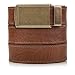 Top Grain Walnut Leather Belt with Brass Buckle