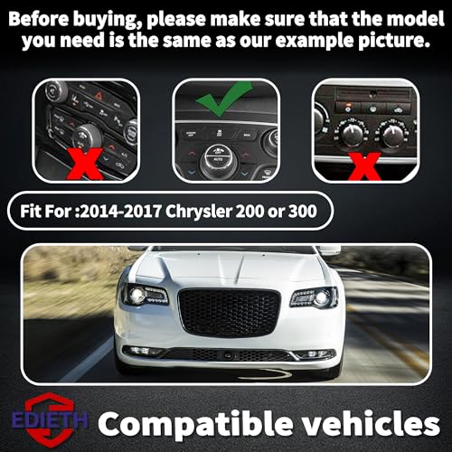 Image of Climate Control Button Decal Kit for Chrysler 200 & 300 2014-2017 - HVAC & Dash Switch Stickers