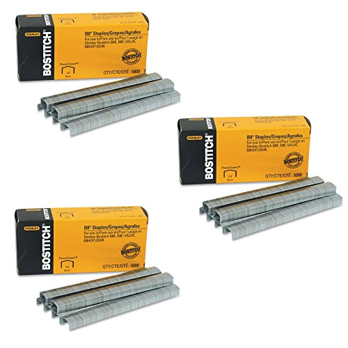 Agrafes Bostitch B8 Powercrown 0,6 cm jambe Stcr21151/4 3 pack recharge agrafeuse