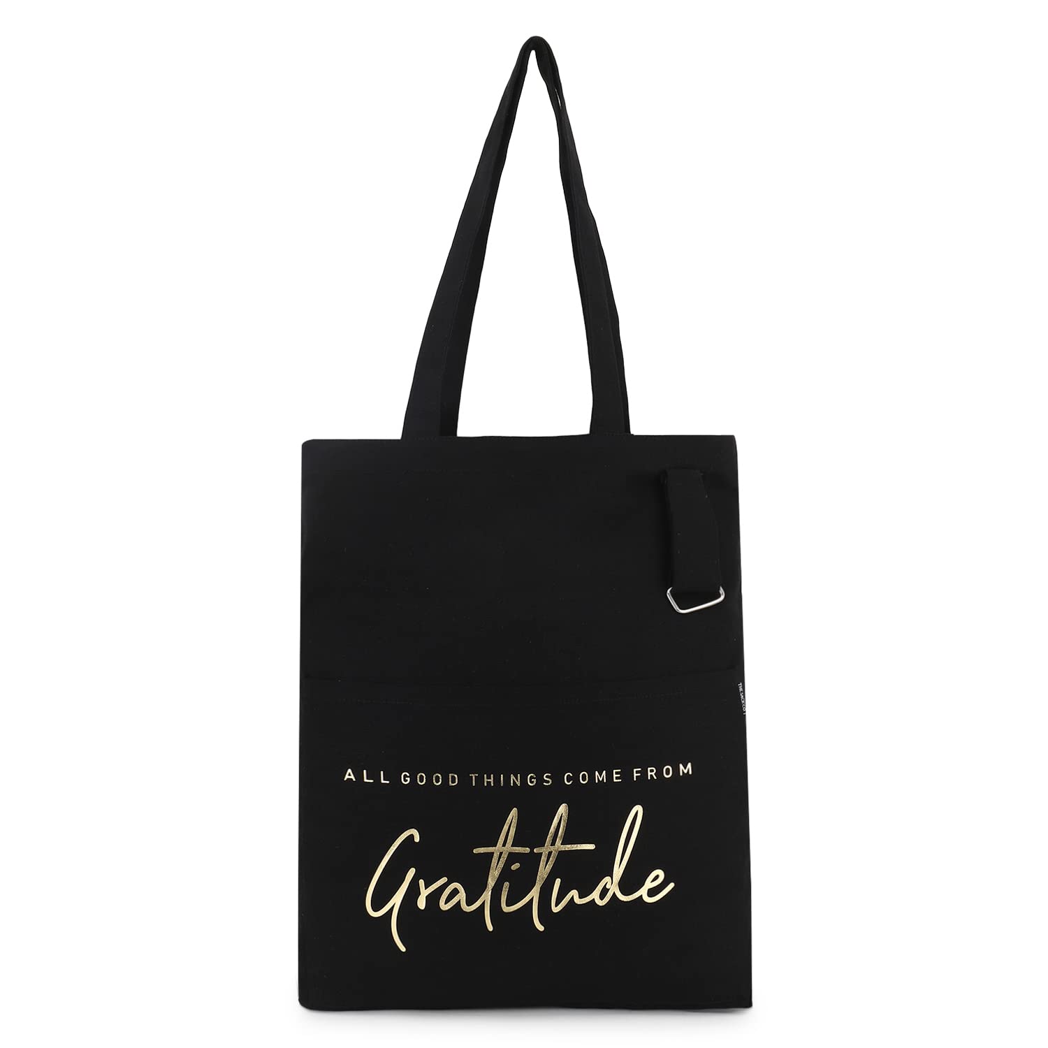 THE SACK CO. Large Black Canvas Tote Bag with front pocket for Women | Shopping Bag for Grocery Travel, Beach | Shoulder Handbags for Women, College Bags for Girls (B0B915K6FP) Amazon Price History, Amazon Price Tracker