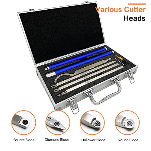 Carbide Tipped Wood Turning Tools Set, Latest Lathe Rougher Finisher Swan Neck Hollowing Tools And Interchangeable Aluminum Alloy Grip Handle With Diamond Round Square Carbide Inserts #TOP1