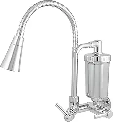 Torneira Cozinha Parede Com Filtro ABS Flexível Plus Gourmet Cromada Dupla Função Luxo