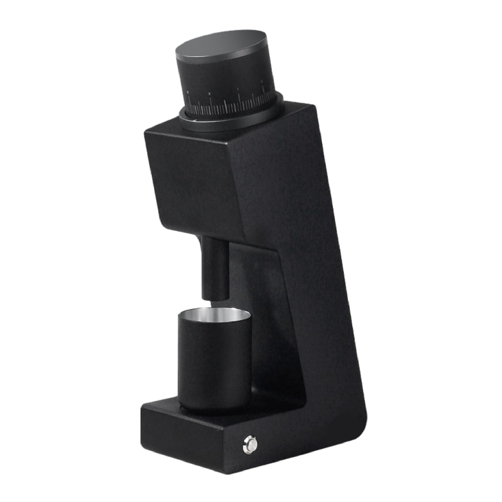 SENJINGHUA Small Electric Coffee Grinder, Single Dose Espresso Grinder, Stainless Steel Conical Burr, Tilt Body Low Retention for Espresso/Drip/French Press/Cold Brew,Black