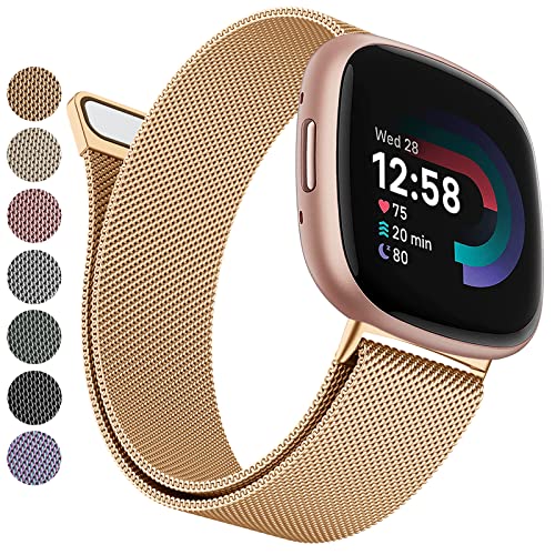YILED Metal Bands Compatible with Fitbit Versa...