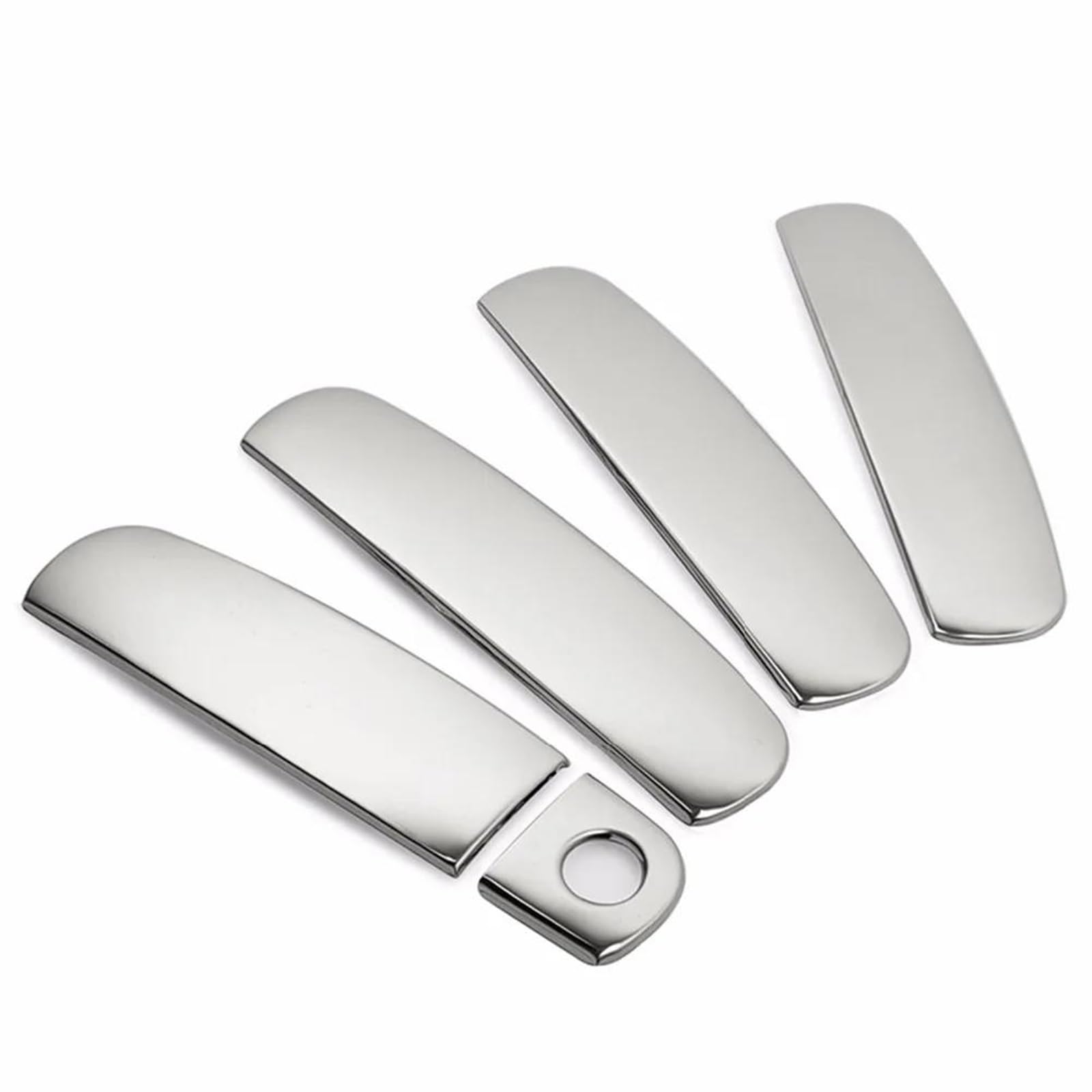 CSSPDM 5Pcs W/1 Keyhole Stainless Steel Chrome Door Handle Cover Trim for Audi A3 A4 A6 S4 S6 Allroad Quattro