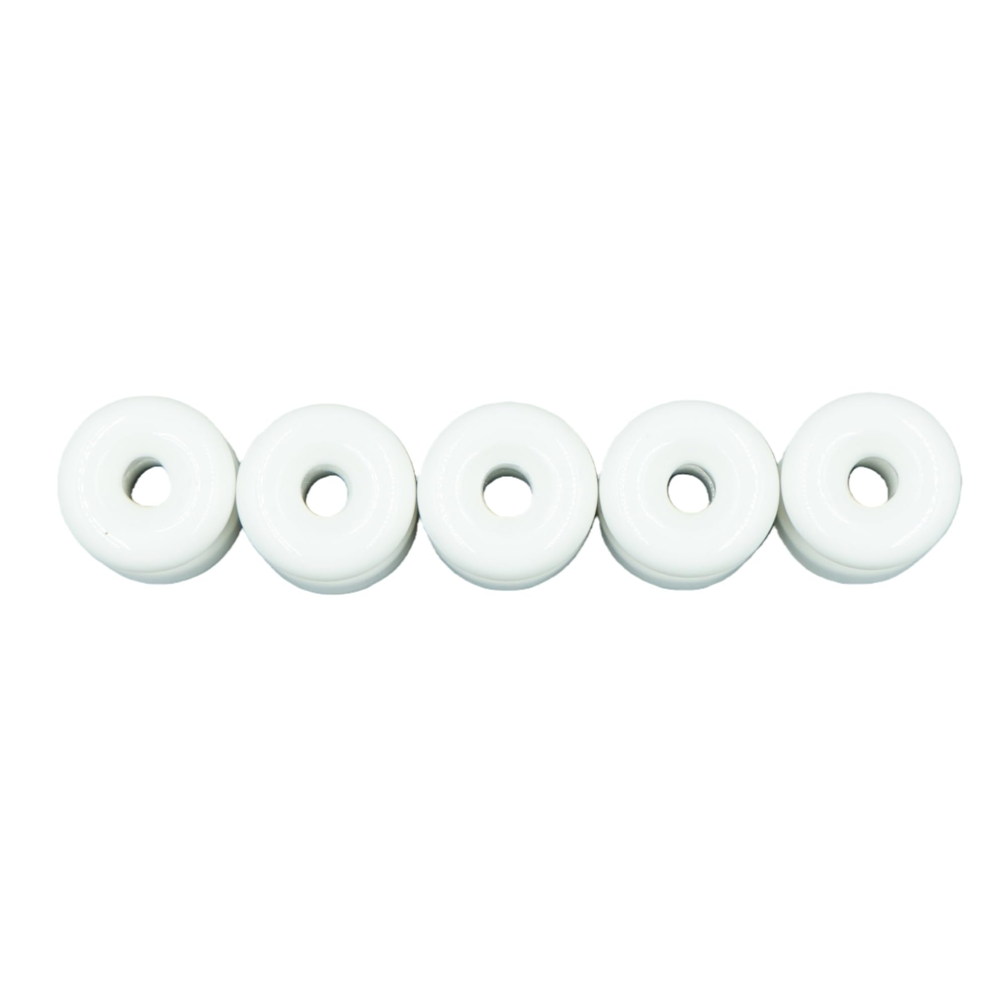 FUZHOU QMY Lote de 24 Aisladores de Porcelana Blancos para Cable Textil Trenzado, Dia.20 mm
