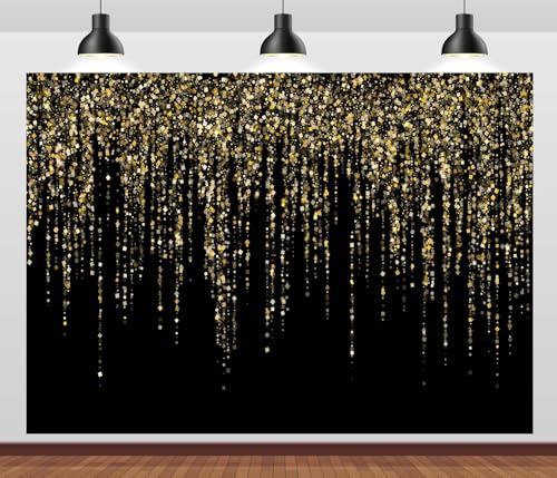 Fond de studio confettis dorés 3x2m pour masquer mur lors de fêtes - 4