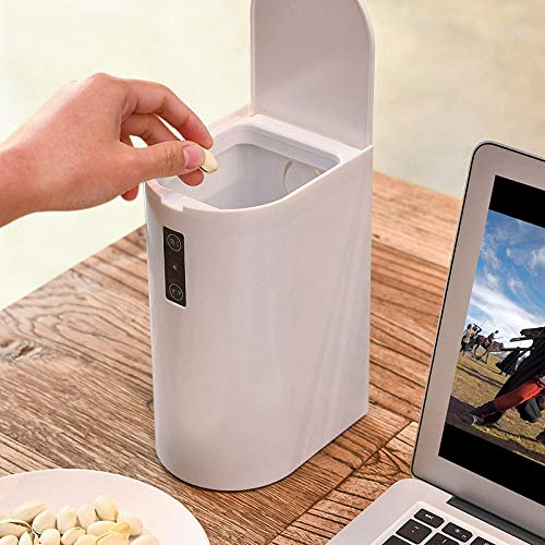Bote de basura eléctrico inteligente con inducción automática miniatura 2