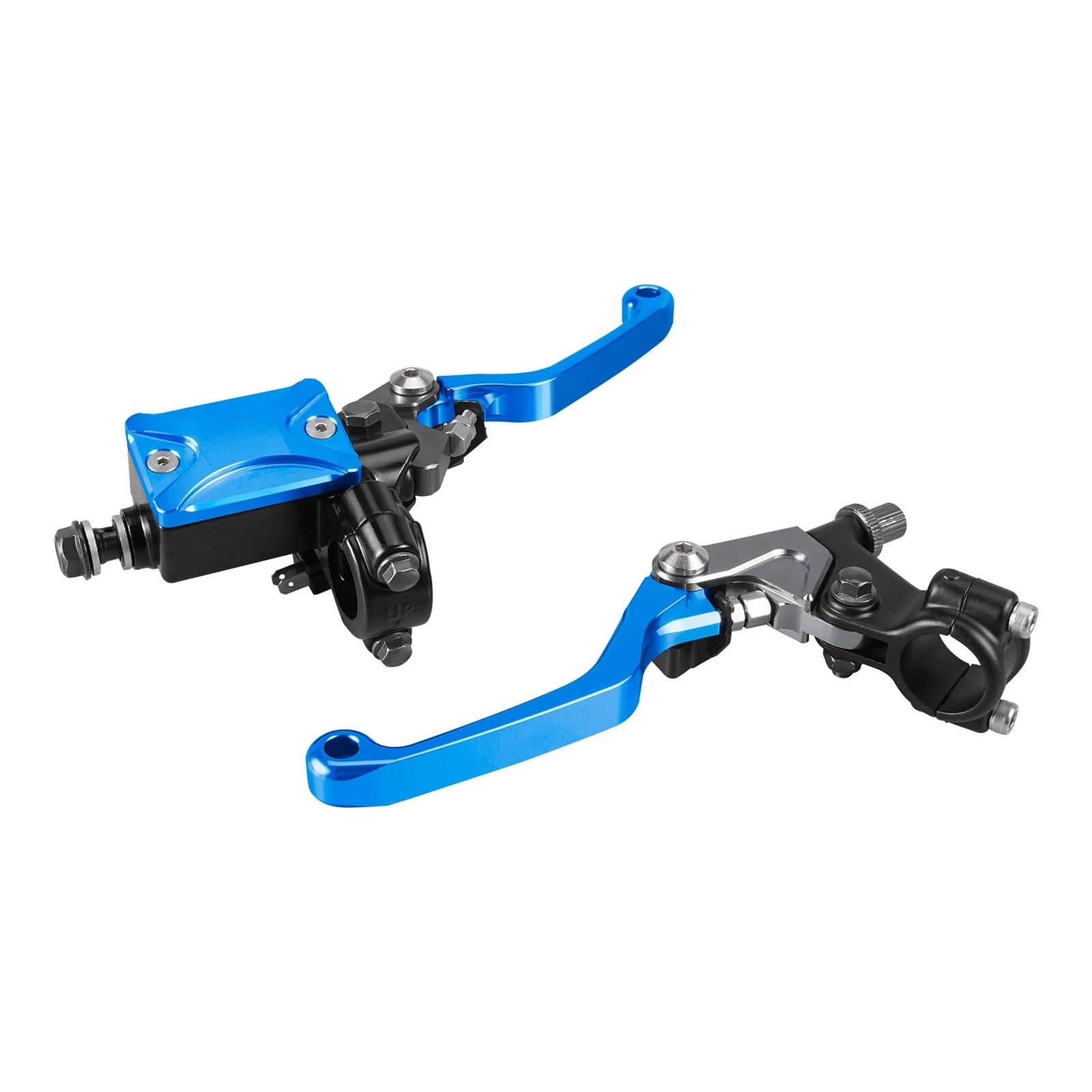 baoquan Motorbike Clutch Lever for KX 85 125 250 Motorcycle Hydraulic Brake Clutch Lever for Master Fluid Reservoir Cap Kit(Blue)