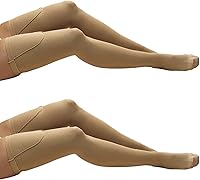 Vista 1 de Truform Medias quirúrgicas embolismo, medias altas de 18 mmHg, beige, grande, 2