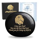 Faythory for Dad, Engraved Natural Stone “Dad Rock” Keepsake, Birthday Present from Daughter Son, Rock Gifts for Men, Unique Father Present with Card & Box, Grandpa Keepsake