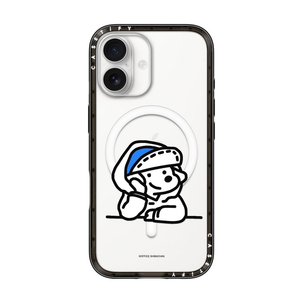 CASETiFY コンパクト iPhone 17 ケース [MagSafe対応/薄型 軽量/耐衝撃] - mini JOHN (Lover) - クリア ブラック