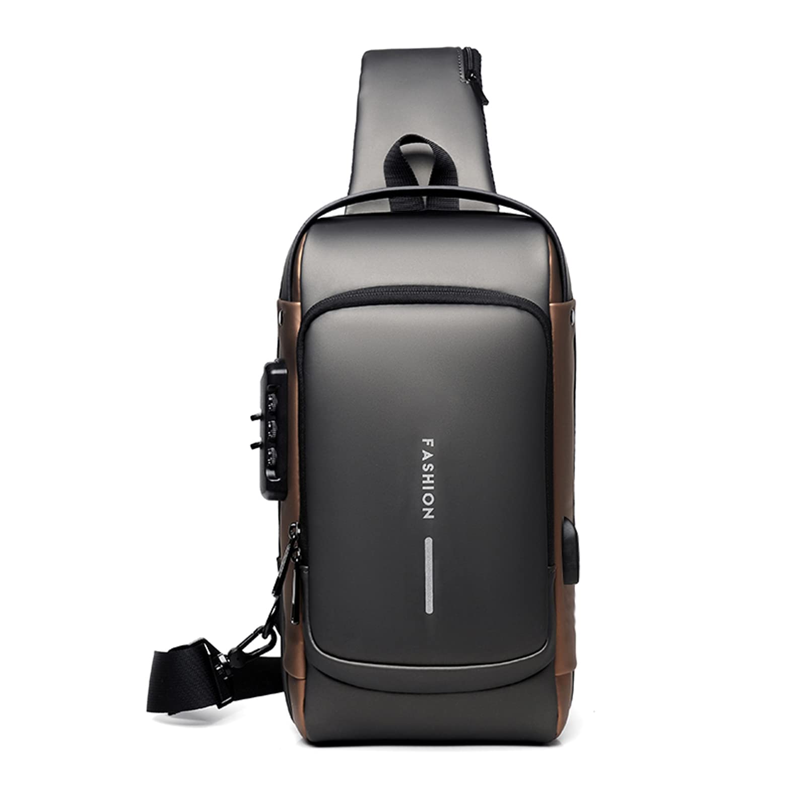 FANDAREAnti-theft Sling Bag Business Men Bag Chest Crossbody bags with USB