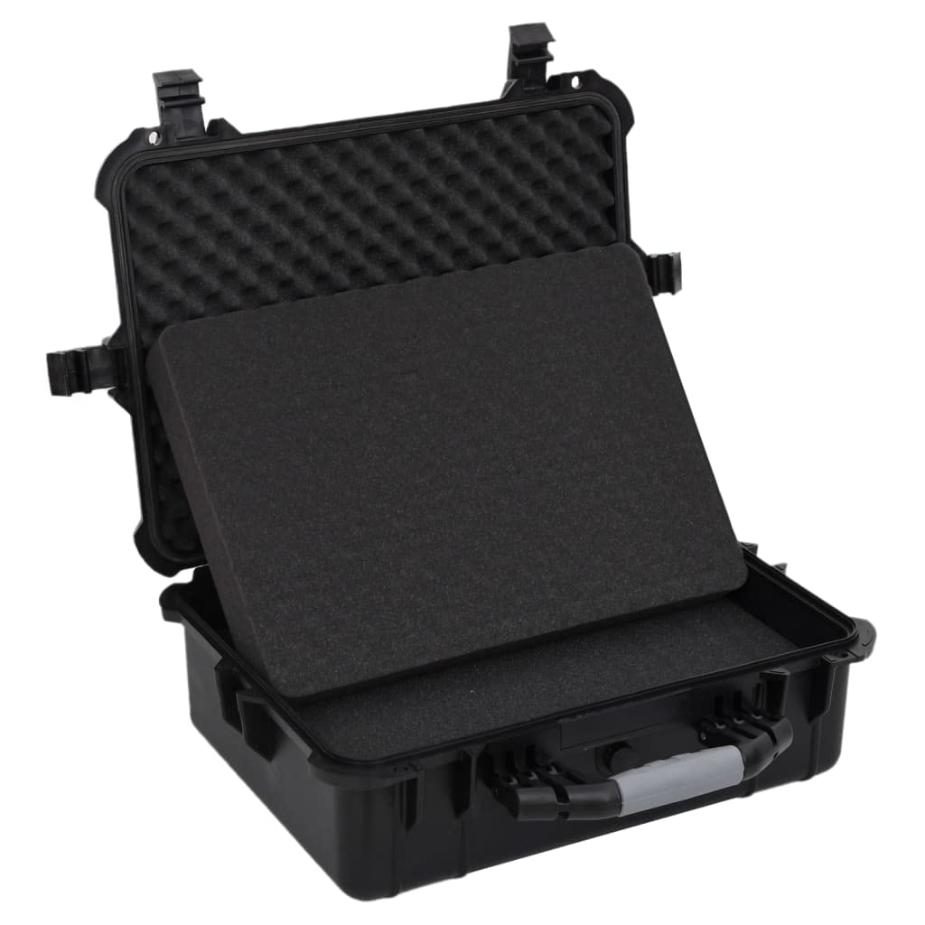 Homgoday Maleta universal para mercancías peligrosas, maletín de herramientas, maletín de protección con espuma, maletín de transporte, maletín para cámara, negro, 52 x 40 x 19 cm
