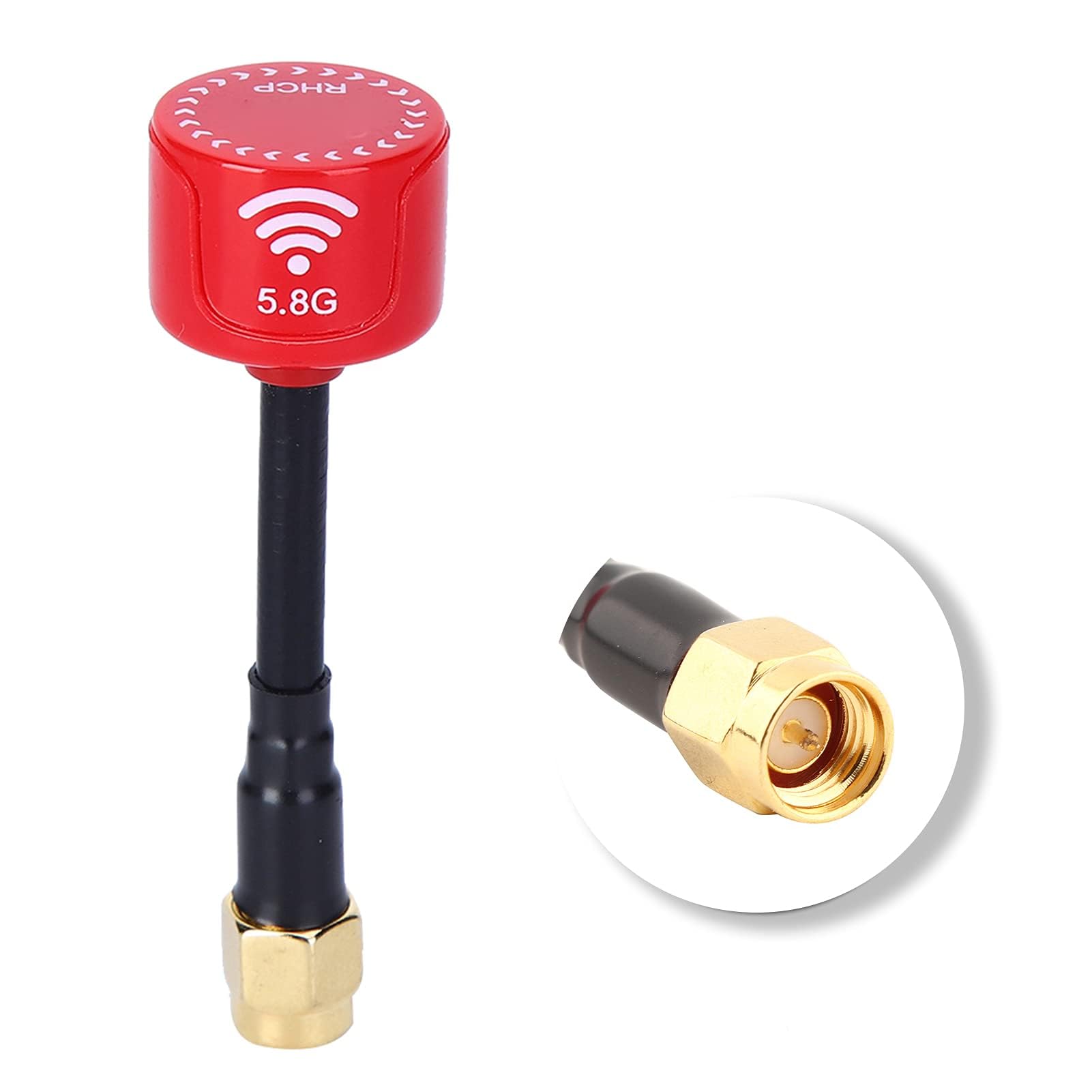 5.8 GHz FPV Antenne 3dBi LHCP – Richtingsgevoelige High Gain Antenne – 5325-5945 MHz – Geschikt Voor RC Drone En FPV Racing – RP-SMA Binnenkant