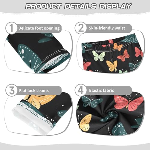 Colorful Butterfly Art Girls Leggings Soft Stretch Workout Yoga Dance Pants for Kids Casual Tights3