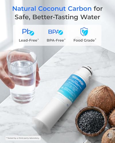 Image of Waterdrop HX2017FR-A Refrigerator Water Filter, Replacement for Hisense HX2017F-A, HRF266N6CSE1, HRF266N6CSE, HRF209N6CSE, HRF254N6TSE, HRF254N6DSE Twist-In Refrigerator Water Filter, 3 Pack