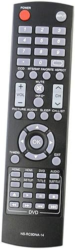 NKF Nuevo Mando a distancia NS-RC9DNA-14 para Insignia TV NS-32DD220NA16 NS-32DD310NA15