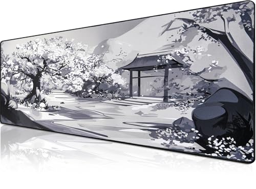 Klasse Pro - 10 Farklı Model Dikişli Kenar 90x40 cm Oyuncu Gaming Mouse Pad (Zen Garden, 90x40 cm)
