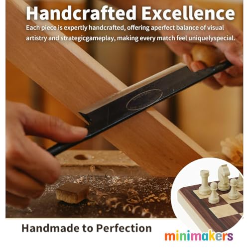 Image of Elite Chess Board Set Magnetic Wooden Chess Board Set |16 inch| Handcrafted Foldable Chess with Storage & Magnetic Pieces, Birthday Gift, Travel Friendly Game for Teens & Adults