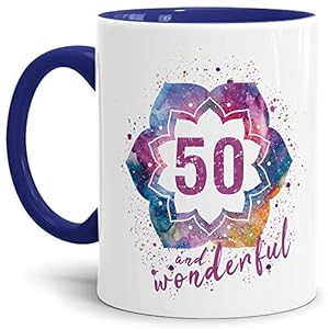 Tassendruck Geburtstags-Tasse 50 and Wonderful Geburtstags-Geschenk zum 50. Geburtstag als Geschenkidee für die Frau…