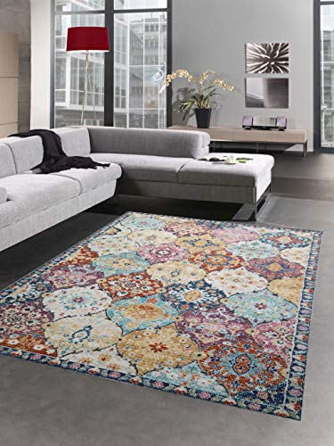 CARPETIA Teppich Outdoor Orientteppich Wohnzimmerteppich Ornamente bunt Größe 80x150 cm – Bild 3