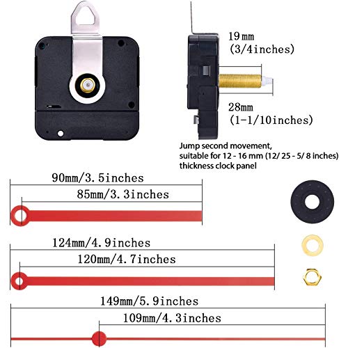 Hicarer HICARER-SHAFT QUARTZ-01 28 Mm Long Shaft Quartz Clock Movement Clock Parts Repair Kit thumb #2