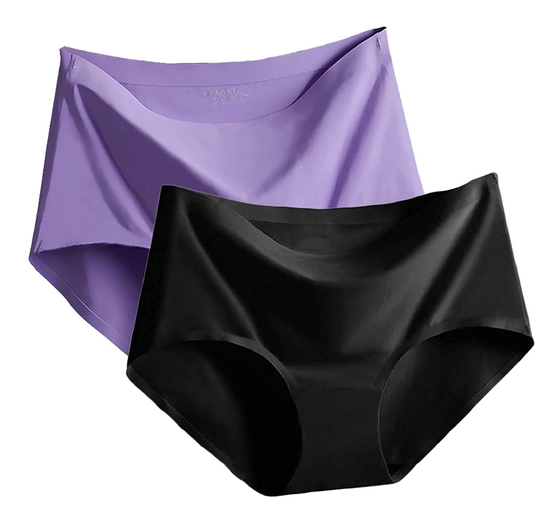 Women's Other hipsters (Pack of 2) (SEAMLESS HIPSTER PANTY_Black/Light Purple_2XL)-image-21