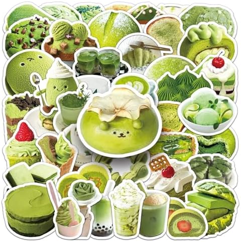 50Pcs Matcha Dessert Stickers,Waterproof Vinyl Green Tea Confectionery Japanese Sweet Stickers for Journaling,Laptop, Water Bottle,Planner,Scrapbook,Phone Case,Tumbler,DIY Decor for Matcha Lovers image 5