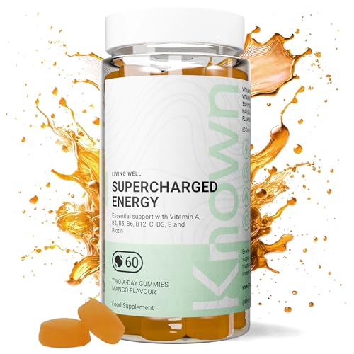 Vitamin B12 Gummies | High Strength 60 Two-a-Day Gummies (One Month’s Supply) | Fight Fatigue, Boost Energy Levels | Chewable Mango-Flavoured Gummies (1)