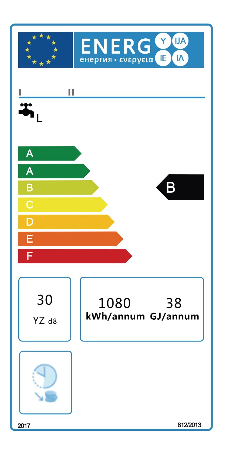 Chauffe-eau électrique - 70 l - Puissance de chauffage : 2000 W - Protection contre les fuites - Suspension horizontale améliorée - 25-75 °C