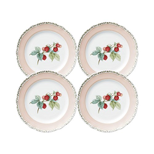 Noritake ノリタケ プレート セット 19cm オーチャードガーデン 電子レンジ対応 4枚 スモーキーピンク ボーンチャイナ 97815_4/4911-2