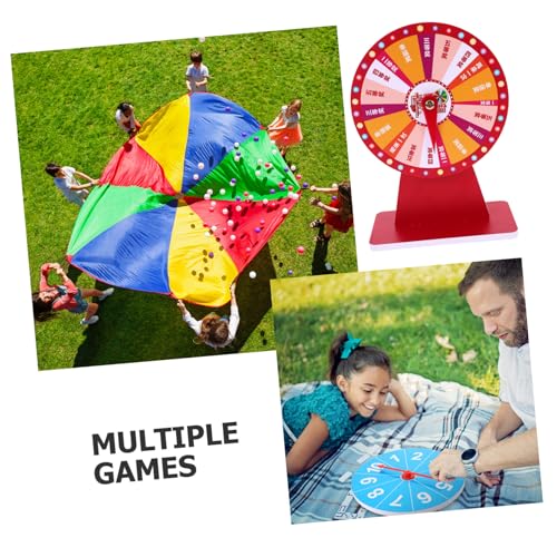 GAROZATION Show Party Luck Wheel Compact Tabletop Prize Turntable Great for Celebrations Game Nights and Meetings