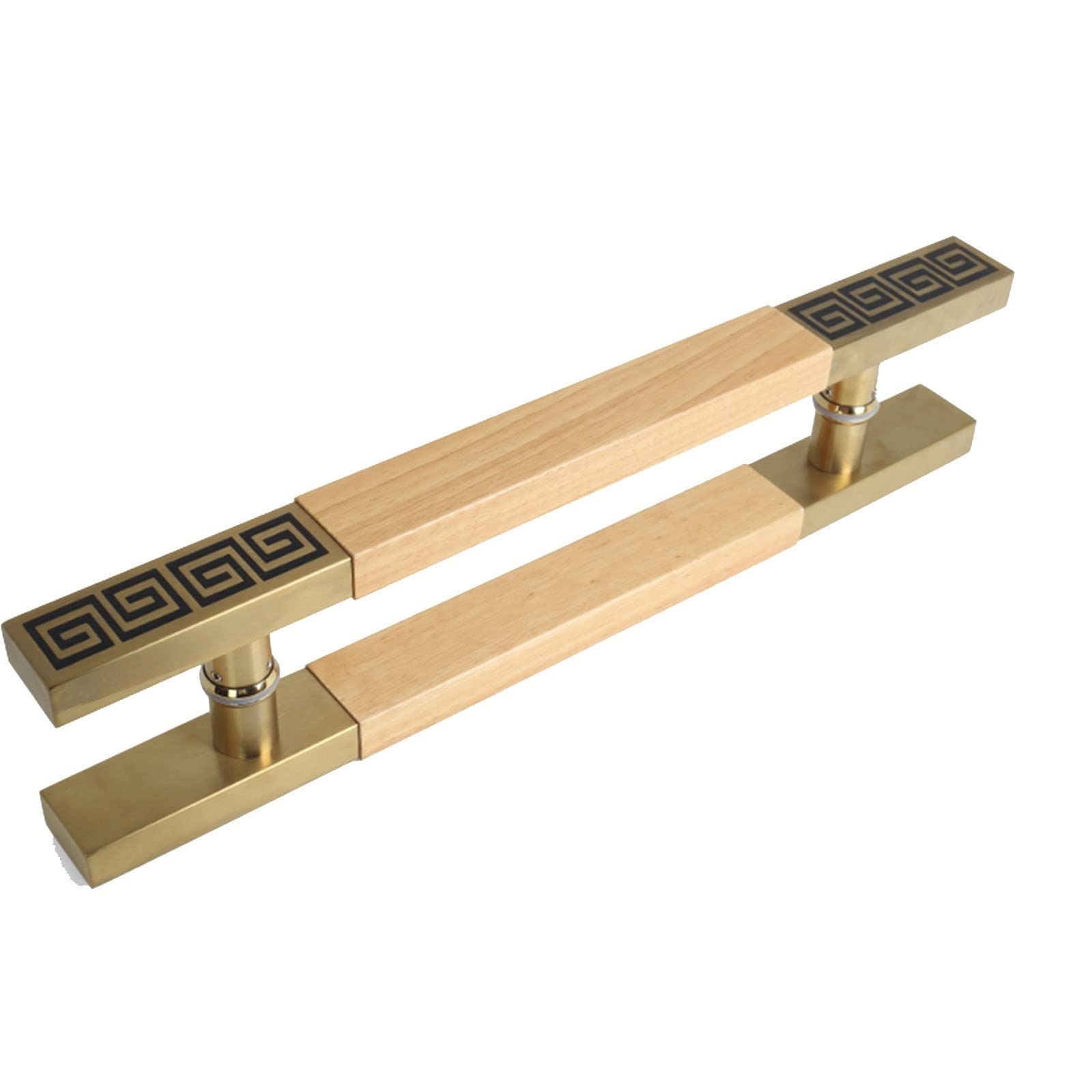 LQZAXSRDR Sliding Barn Door Handle, Glass Door Pull Handle Stainless Steel Double-Sided 30-180cm Multicolor(B,60cm(23.6in) 40cm(15.7in))