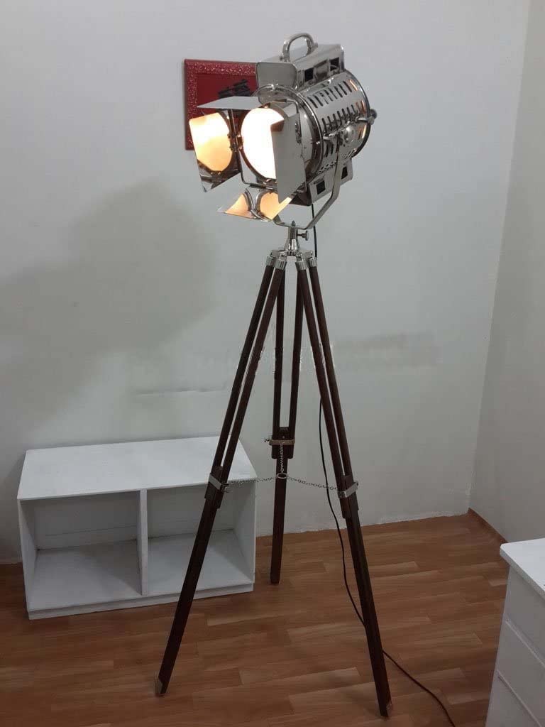 Vintage Theater Studio Steel Spot Search Light Floor Lamp