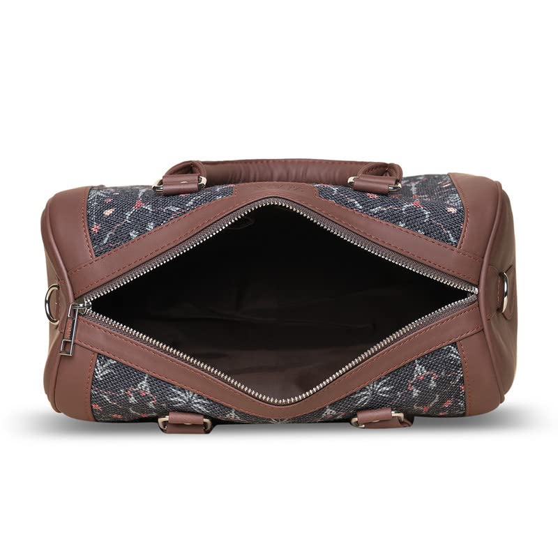 Image of ZOUK Printed Vegan Leather Handmade Women's Handbags with double handles and detachable Sling Strap
